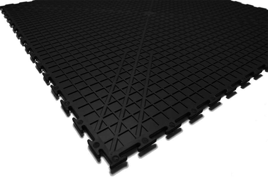 Плитка ПВХ Sold Grain, 7 мм, 500*500, скрытый замок, чёрная