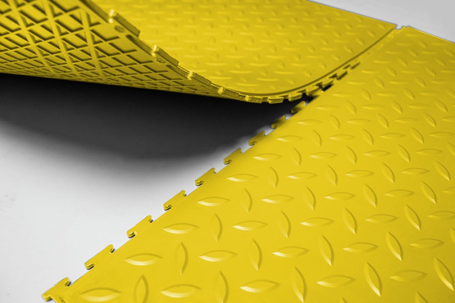 Плитка ПВХ Sold Grain, 7 мм, 500*500, скрытый замок, жёлтая