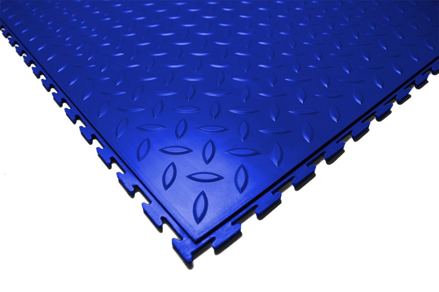 Плитка ПВХ Sold Grain, 7 мм, 500*500, скрытый замок, синяя