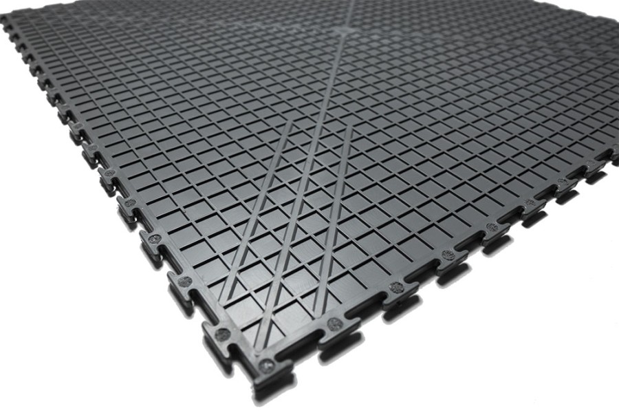 Плитка ПВХ Sold Grain, 5 мм, 500*500, скрытый замок, тёмно-серая