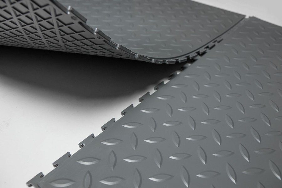 Плитка ПВХ Sold Grain, 5 мм, 500*500, скрытый замок, тёмно-серая