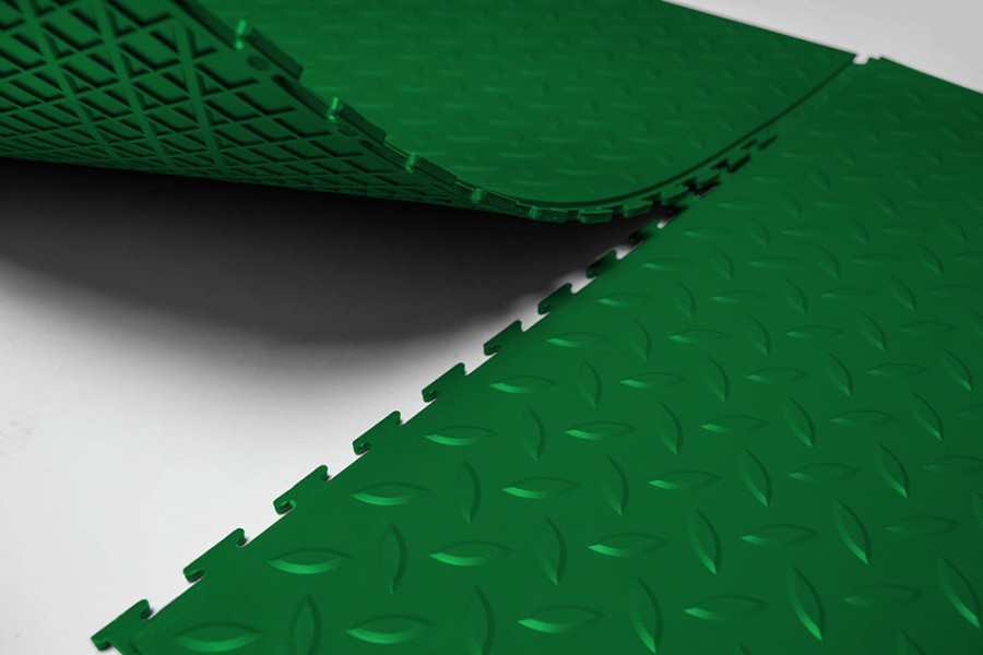 Плитка ПВХ Sold Grain, 7 мм, 500*500, скрытый замок, зелёная