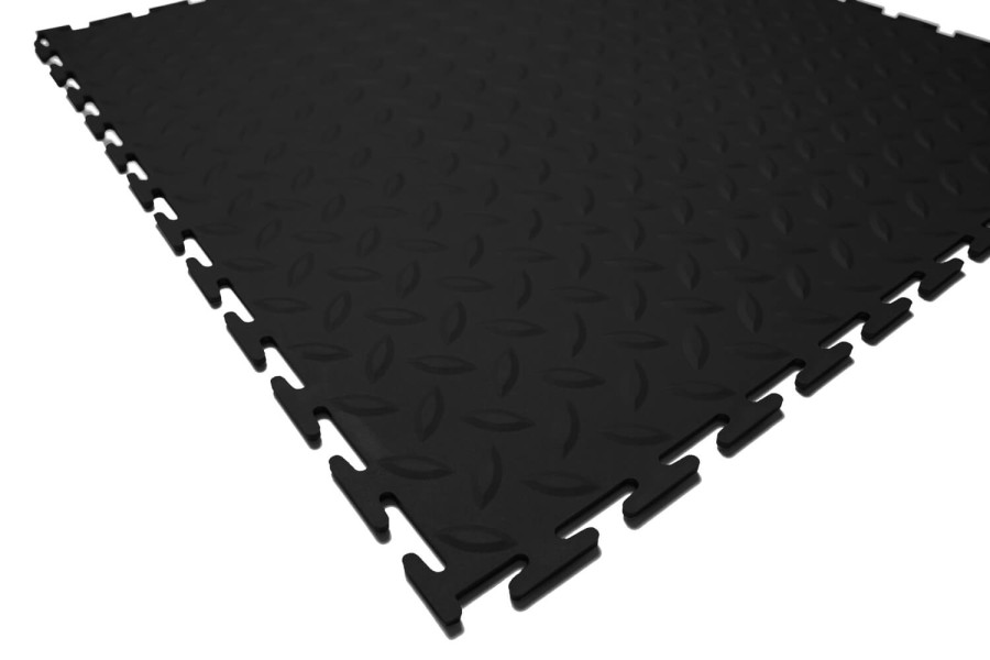 Резиновая плитка, Rubber Grain, 9 мм, 500*500 мм, чёрная