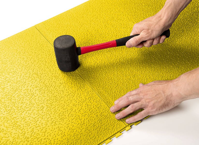 Плитка  ПВХ Sold Lock, 6 мм, 500*500, скрытый замок, жёлтая