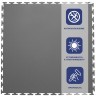 Резиновая плитка, Rubber Skin, 9 мм, 500*500 мм, тёмно-серая