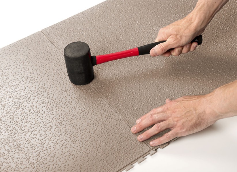 Плитка  ПВХ Sold Lock, 6 мм, 500*500, скрытый замок, бежевая