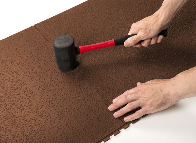 Плитка  ПВХ Sold Lock, 6 мм, 500*500, скрытый замок, коричневая