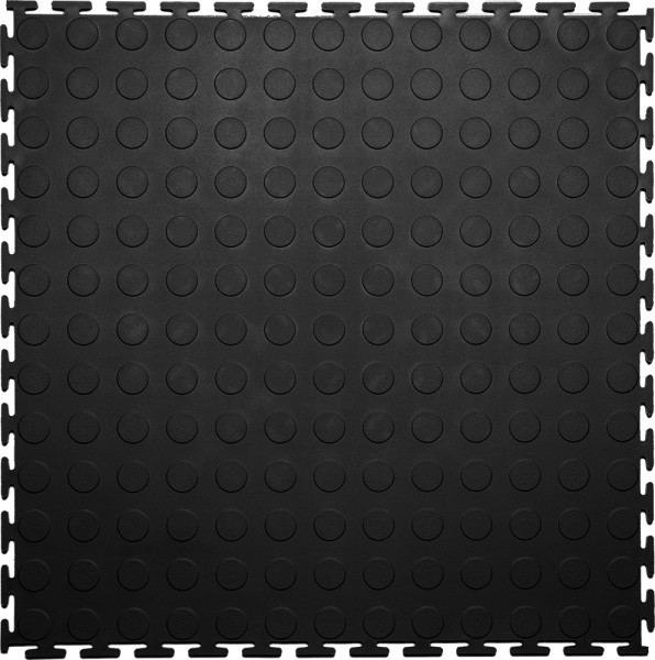 Резиновая плитка Rubber Prom, 9 мм, 500*500 мм, чёрная