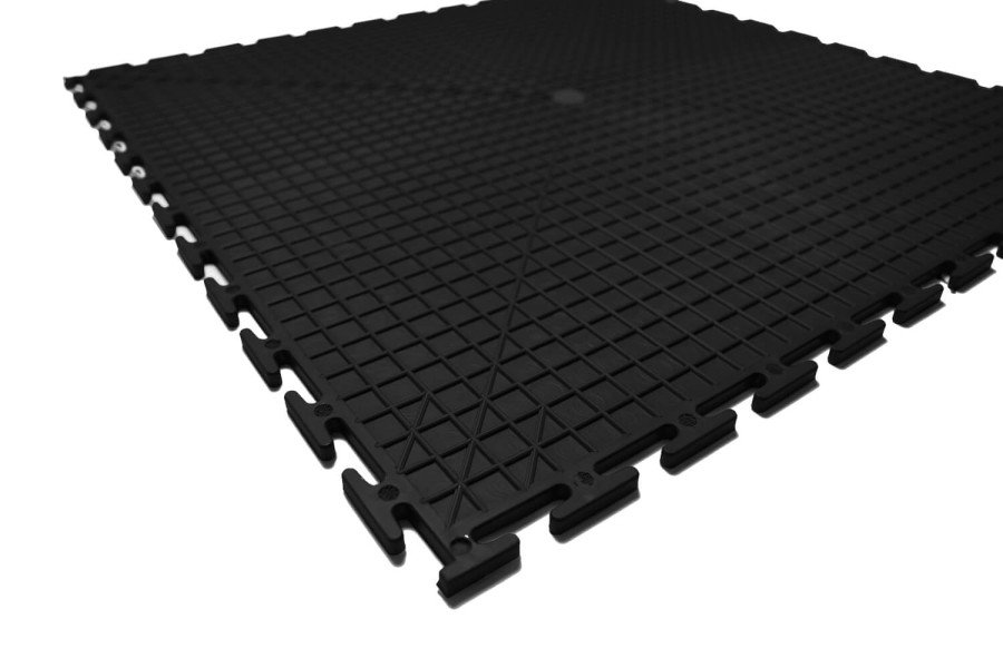 Резиновая плитка Rubber Prom, 9 мм, 500*500 мм, чёрная