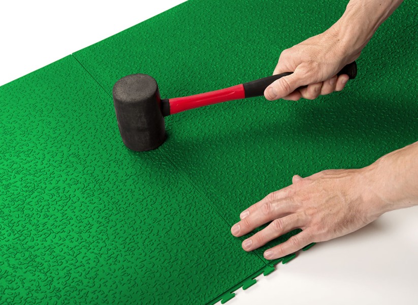 Плитка  ПВХ Sold Lock, 6 мм, 500*500, скрытый замок, зелёная