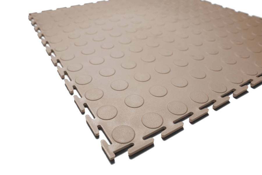Резиновая плитка Rubber Prom, 9 мм, 500*500 мм, бежевая